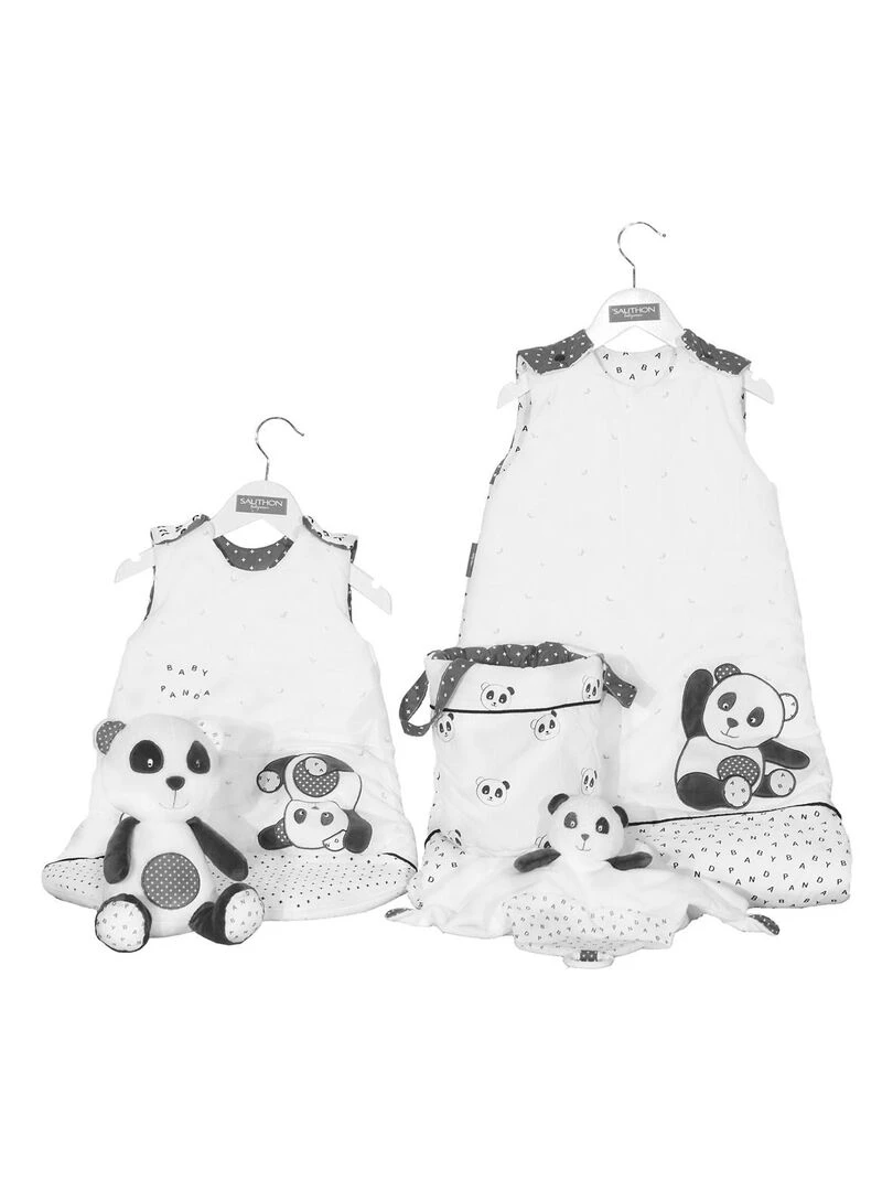 Gigoteuse en coton blanc   SAUTHON   Blanc Noir