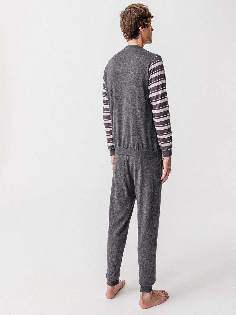 Pyjama en molleton Thermolactyl  manches longues   Damart   Gris