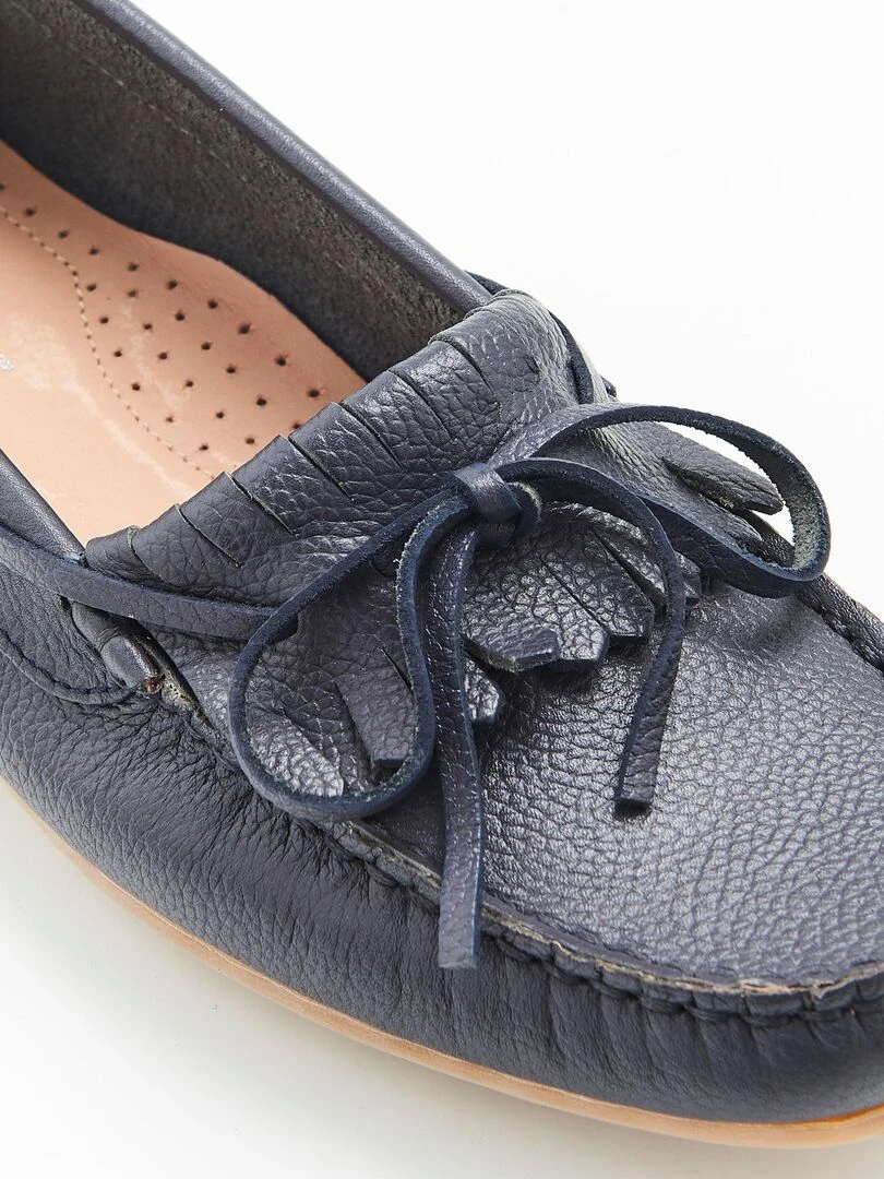 Mocassins à franges   Damart   Bleu marine