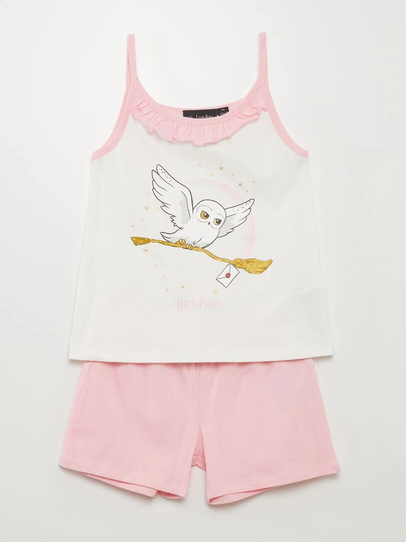 Ensemble de pyjama : short + débardeur 'Harry Potter' 2 pièces Rose