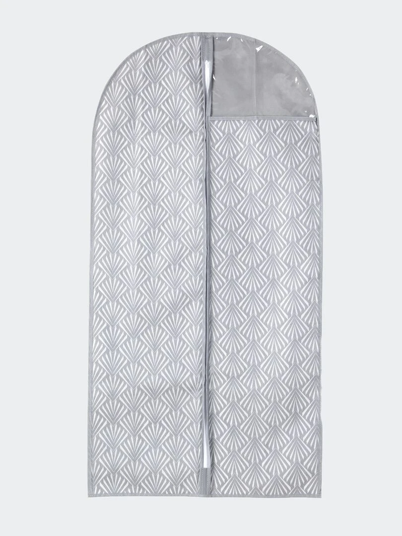Lot de 2 housses pour vêtements Gris