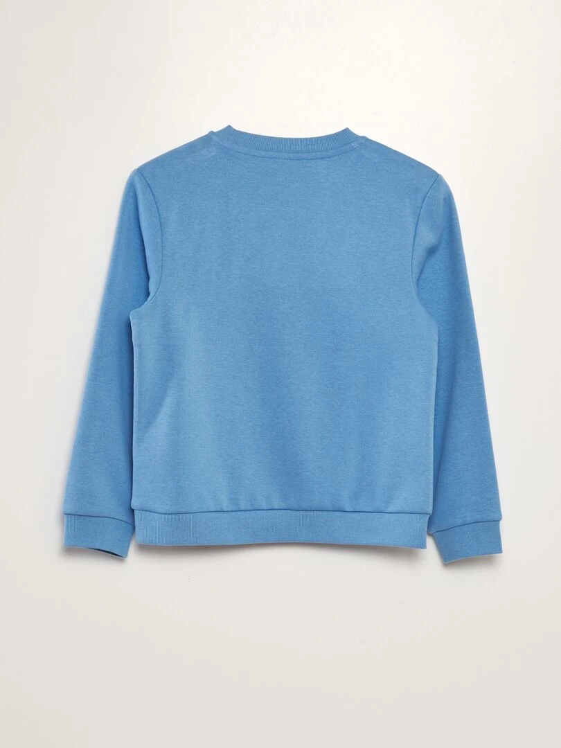 Sweat en molleton uni Bleu