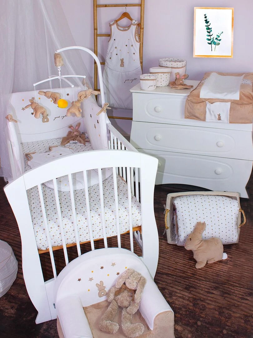 Gigoteuse "ETOILE" LES CHATOUNETS Blanc Marron