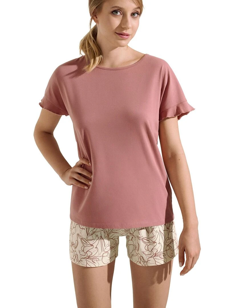 Pyjama short t shirt manches courtes Nina Rose