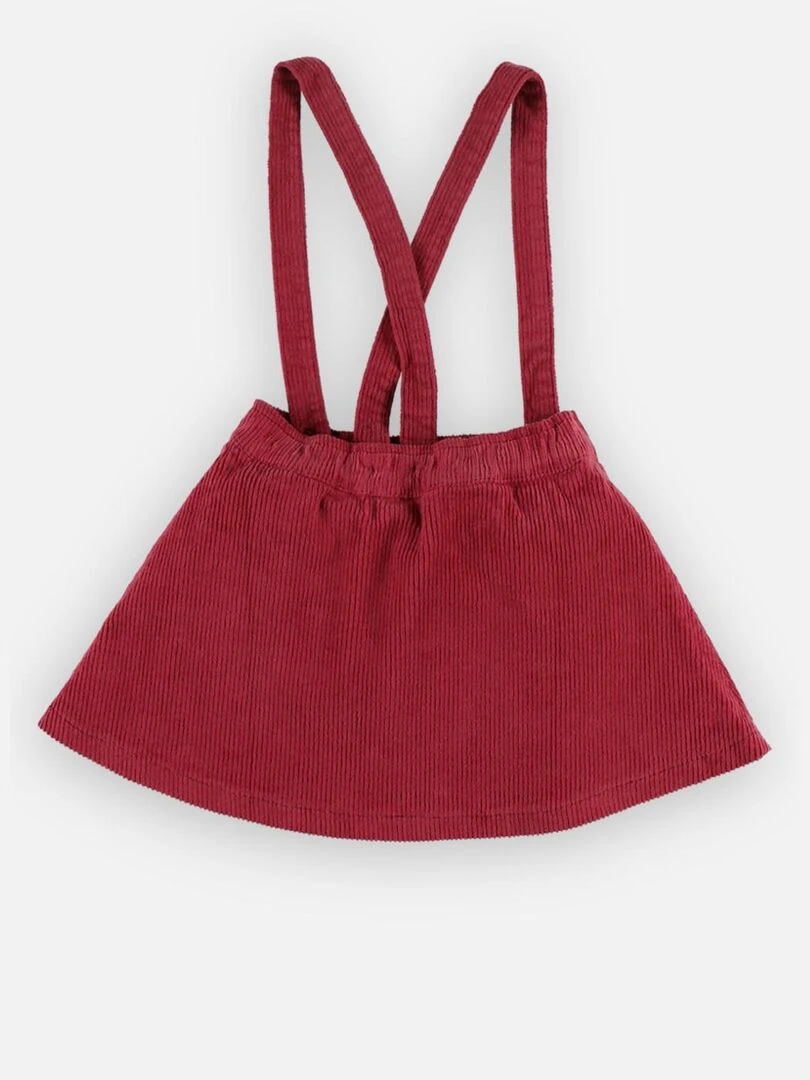 Jupe en velours côtelé avec bretelles  fambroise   Noukie's   Rose