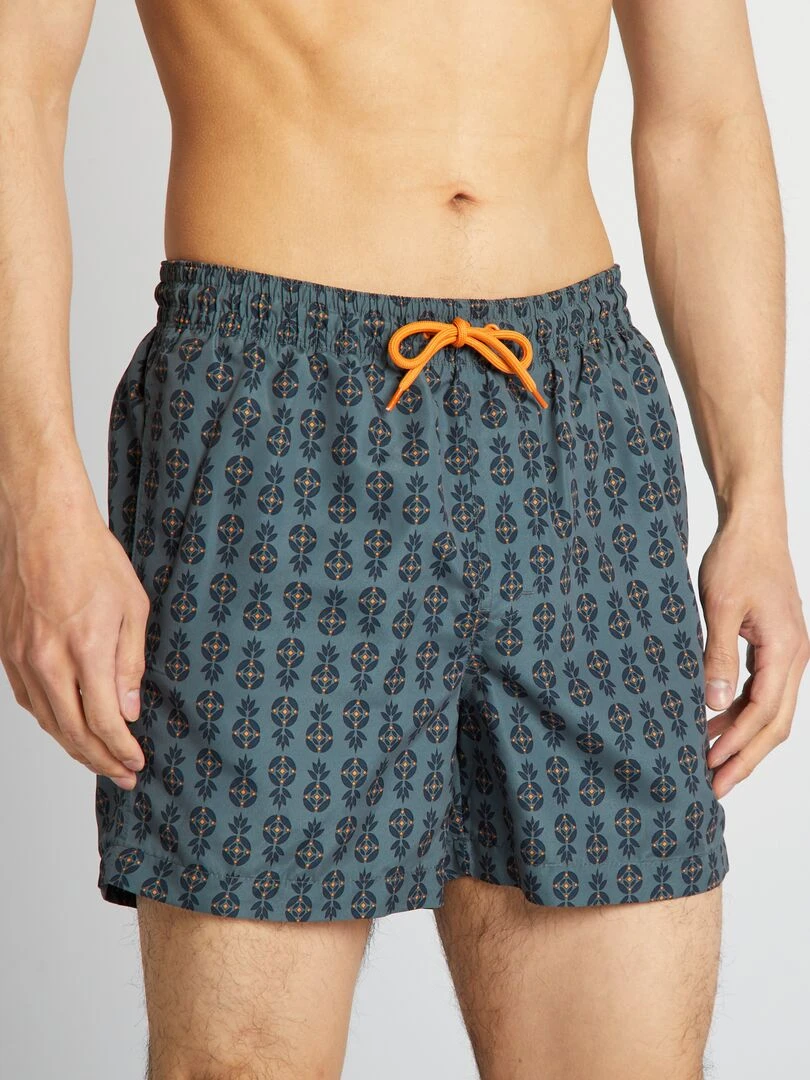 Short de bain à motifs   Gris