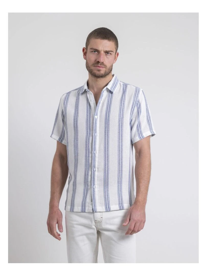 Chemise manches courtes motifs DOULITTLE Bleu