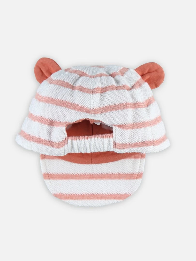Casquette rayée en coton Noukie's Rose