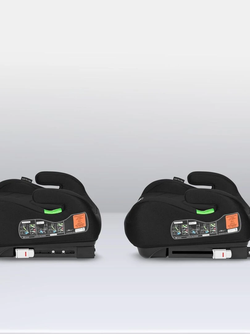 Réhausseur bas LIONELO Luuk Fix i Size   Groupe 2/3   ISOFIX   Noir   Noir
