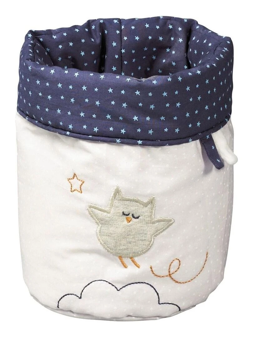 Lot de 3 Corbeilles gigogne en tissu en coton Bleu SAUTHON Bleu