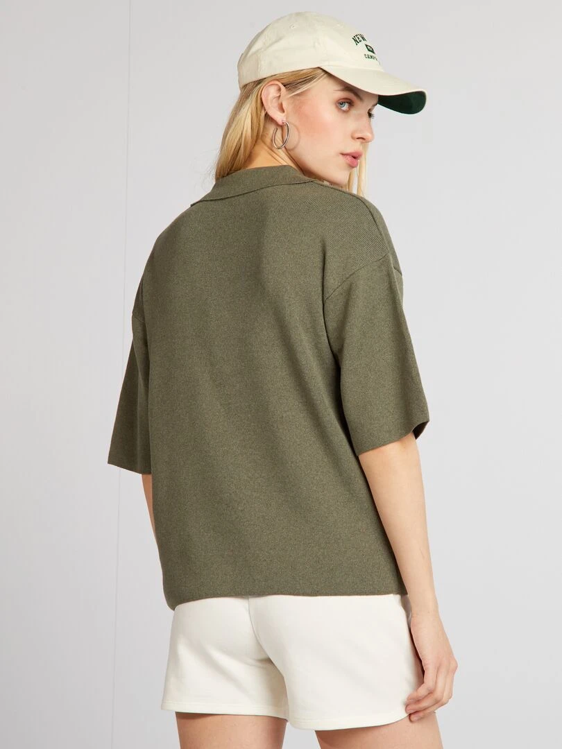 Pull en tricot   Kaki