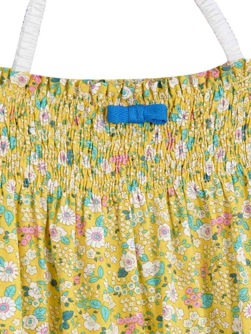 Robe Longue Bohème Fille  2 en 1  Fleurie Jaune  ESMERALDA   'LA FAUTE A VOLTAIRE'   Jaune