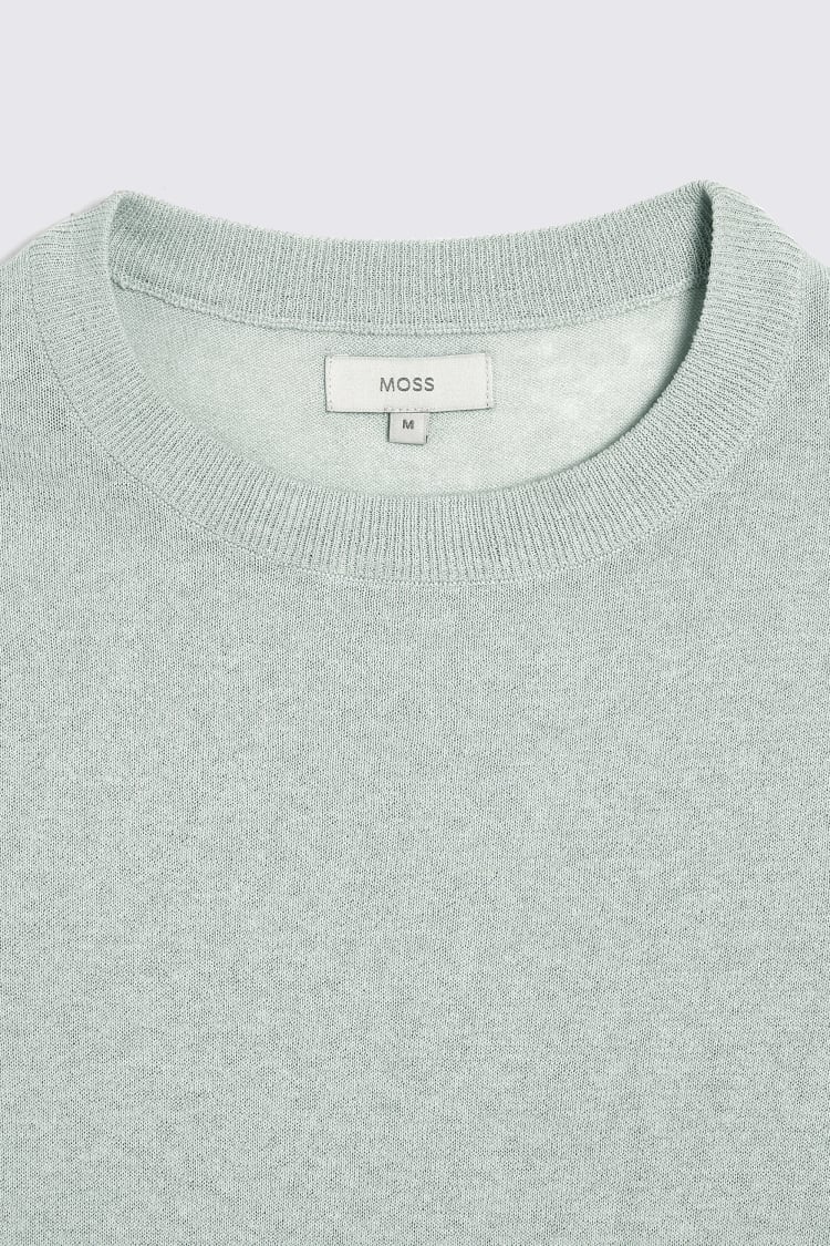Sage Green Crew Neck T-Shirt   Buy Online at Moss