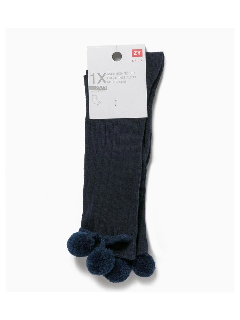 Chaussettes hautes essential line 'Zippy'   Bleu foncé