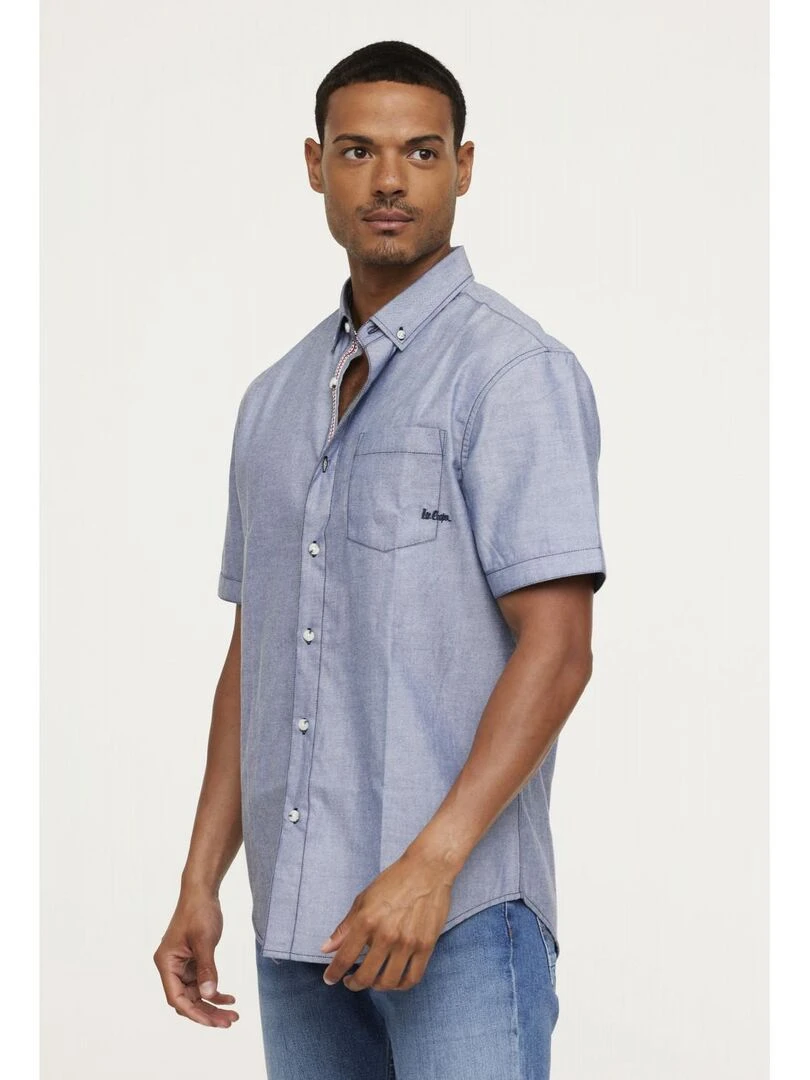 Lee Cooper Chemise manches courtes coton regular DANUB Bleu marine