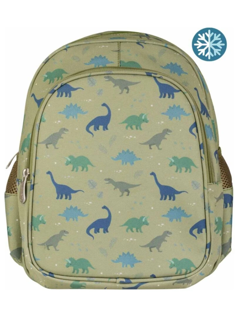 Sac à dos avec poche isotherme Dinosaure Vert