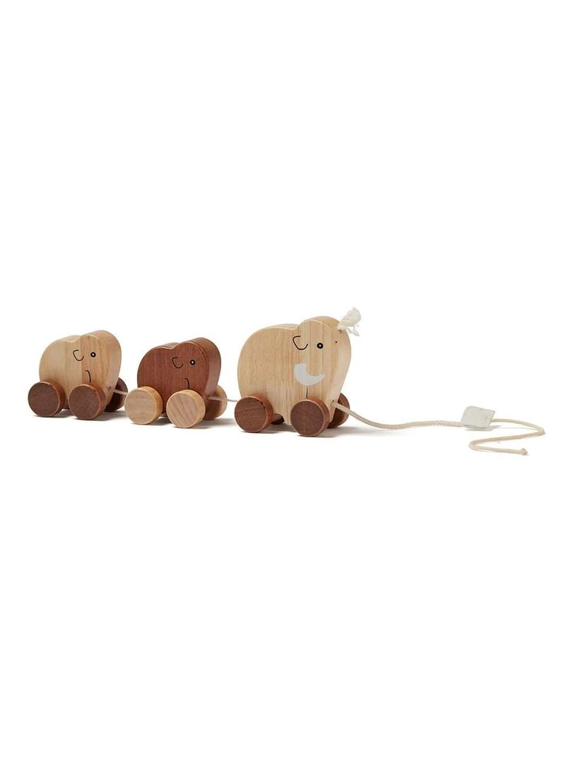 Jeu à tirer Famille mammouth naturel Neo Kids Concept Marron