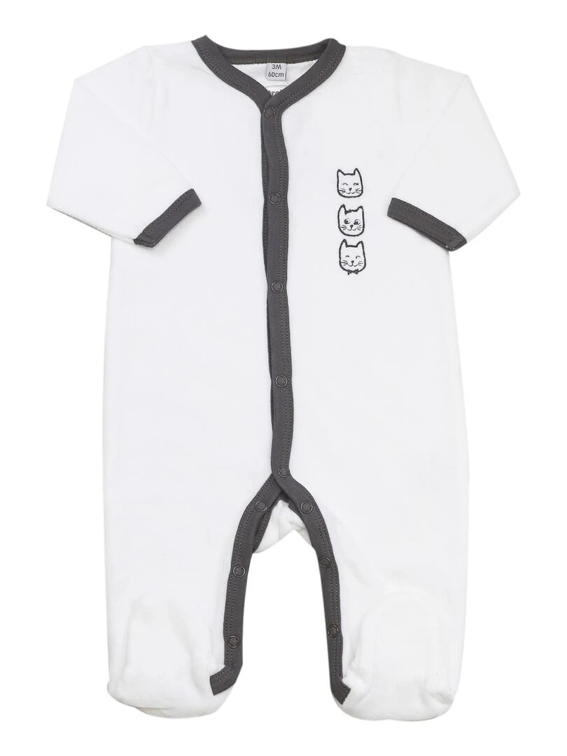 lot de 6 pyjamas bébé   Blanc