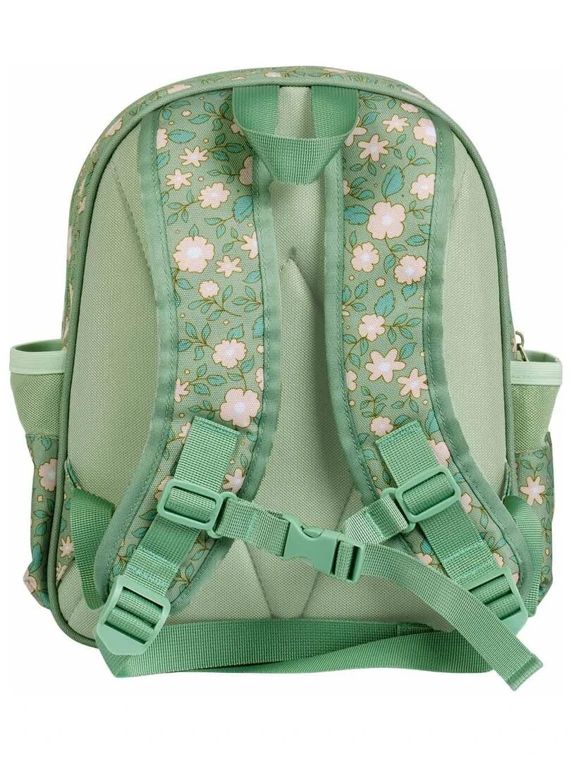 Sac à dos Fleurs sauge avec poche isotherme   Vert