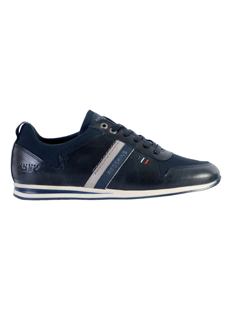 Basket cuir redskins Livingo Bleu