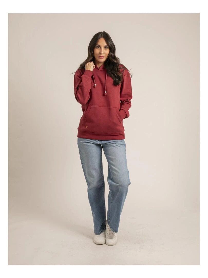 Sweatshirt capuche YZIA   Bordeaux