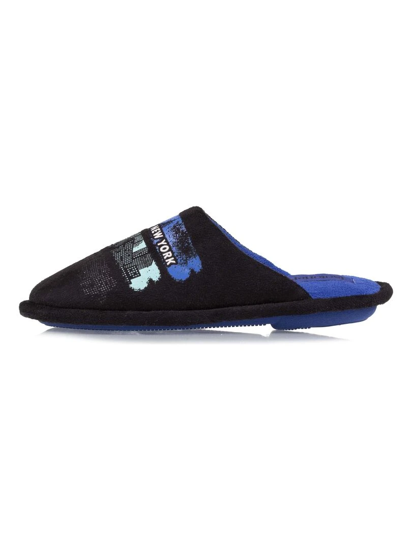 Chaussons mules plates Junior Noir   Noir