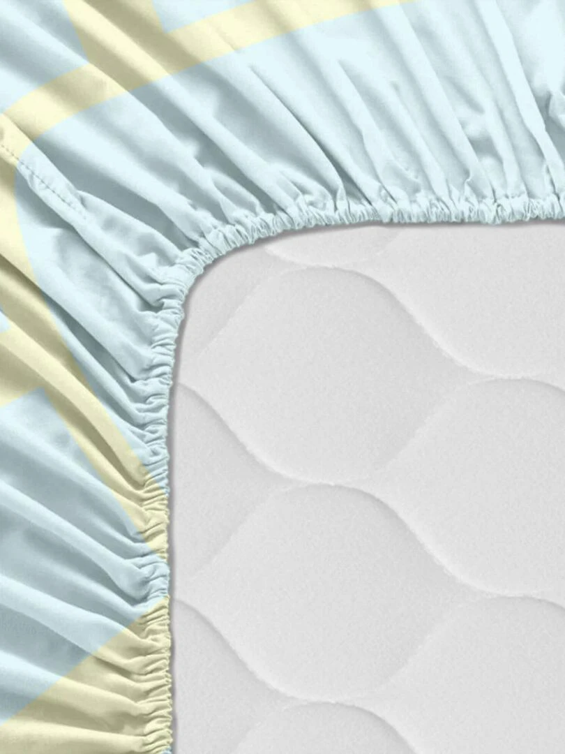 Drap housse Train "Happyfriday"   Blanc