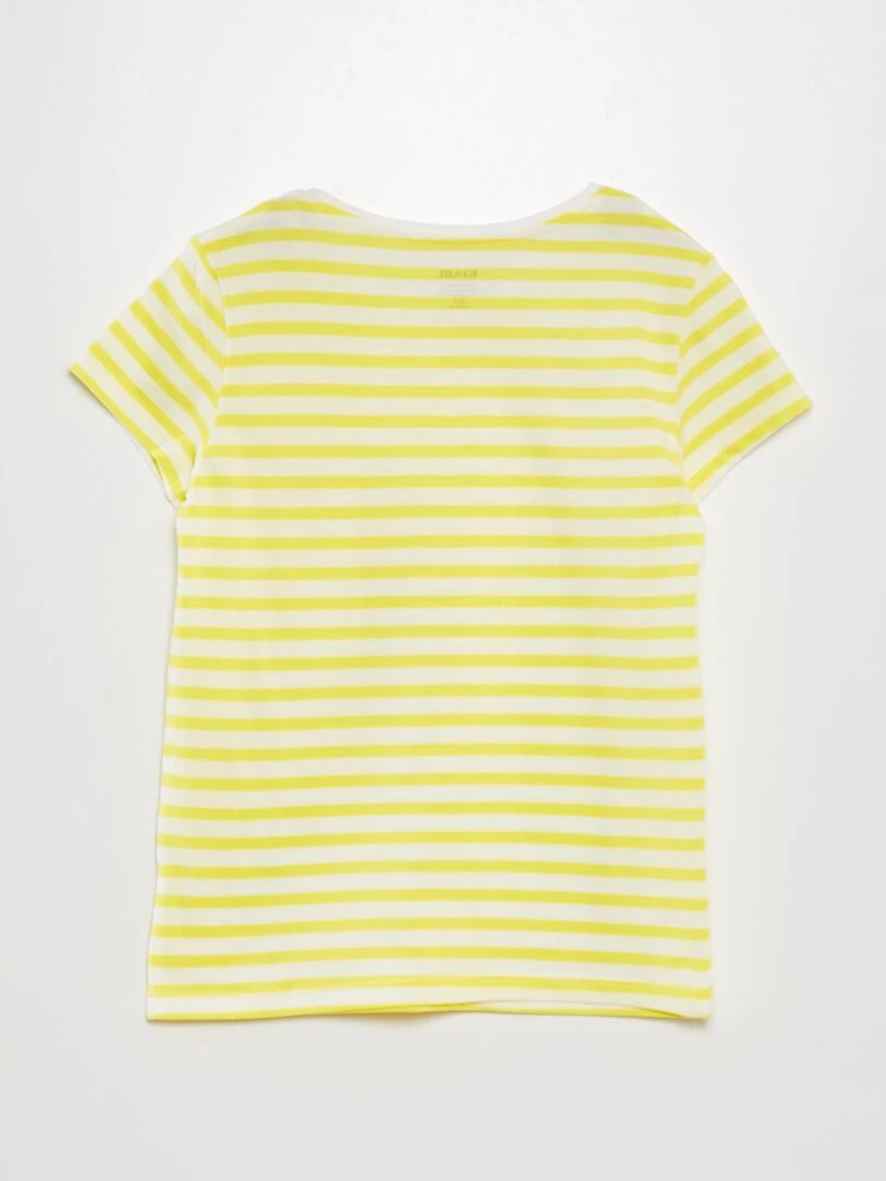 T shirt imprimé marinière   Jaune