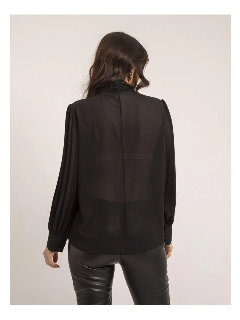 Blouse col châle OLINIE Noir
