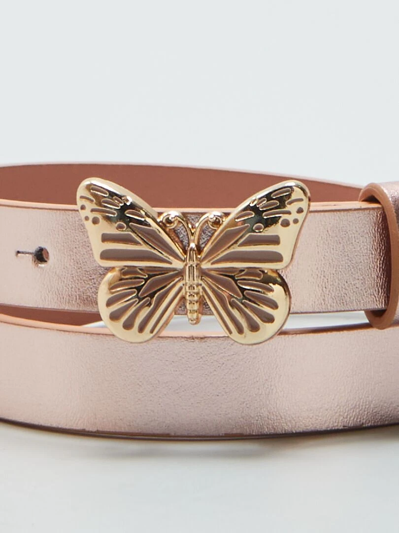 Ceinture papillon Rose