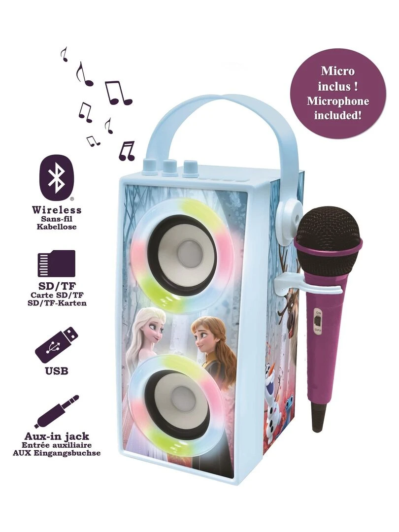 Enceinte Tendance Bluetooth® Portable Avec Micro Et Effets Lumineux La Reine Des Neiges N/A