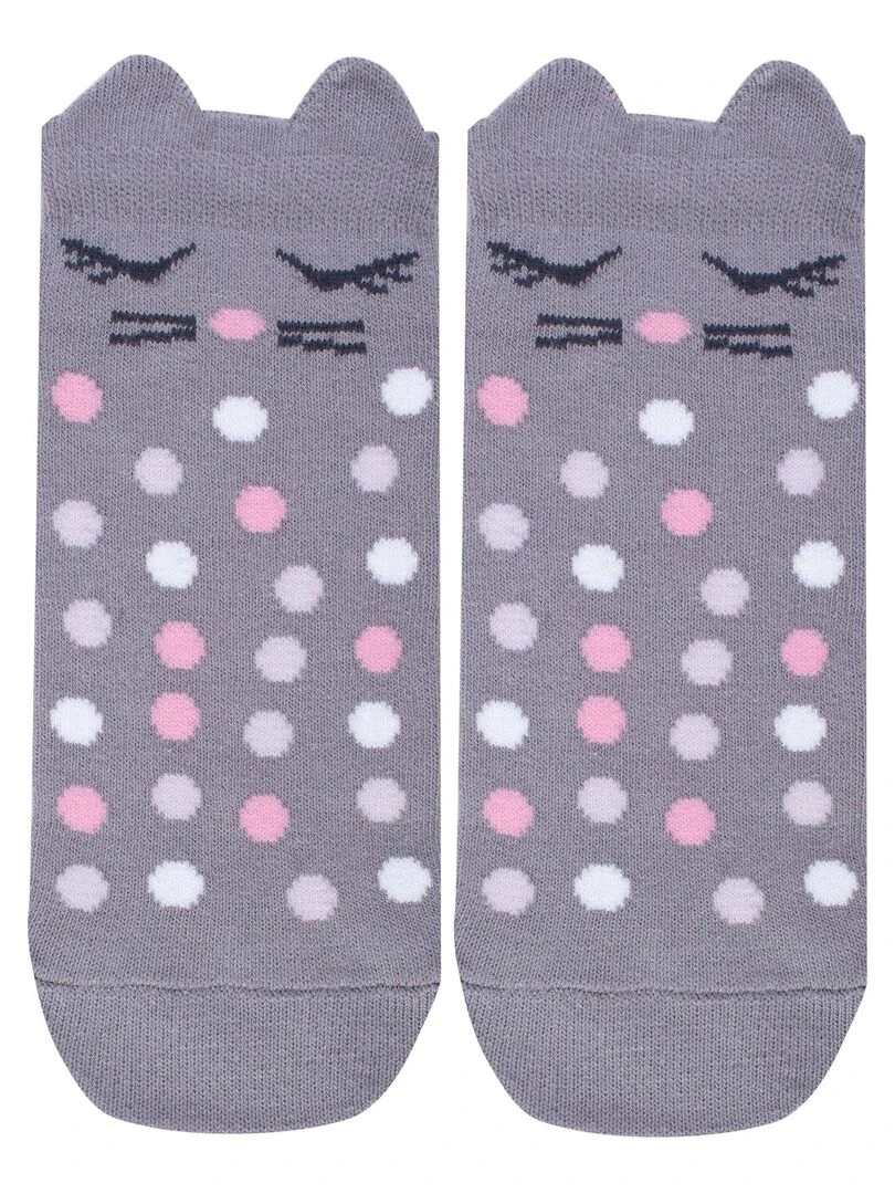 Chaussettes antidérapantes Chat 27/34 Gris