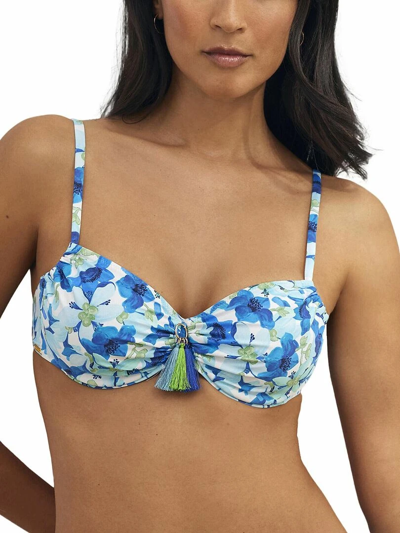 Haut maillot de bain emboîtant Rosé Bleu