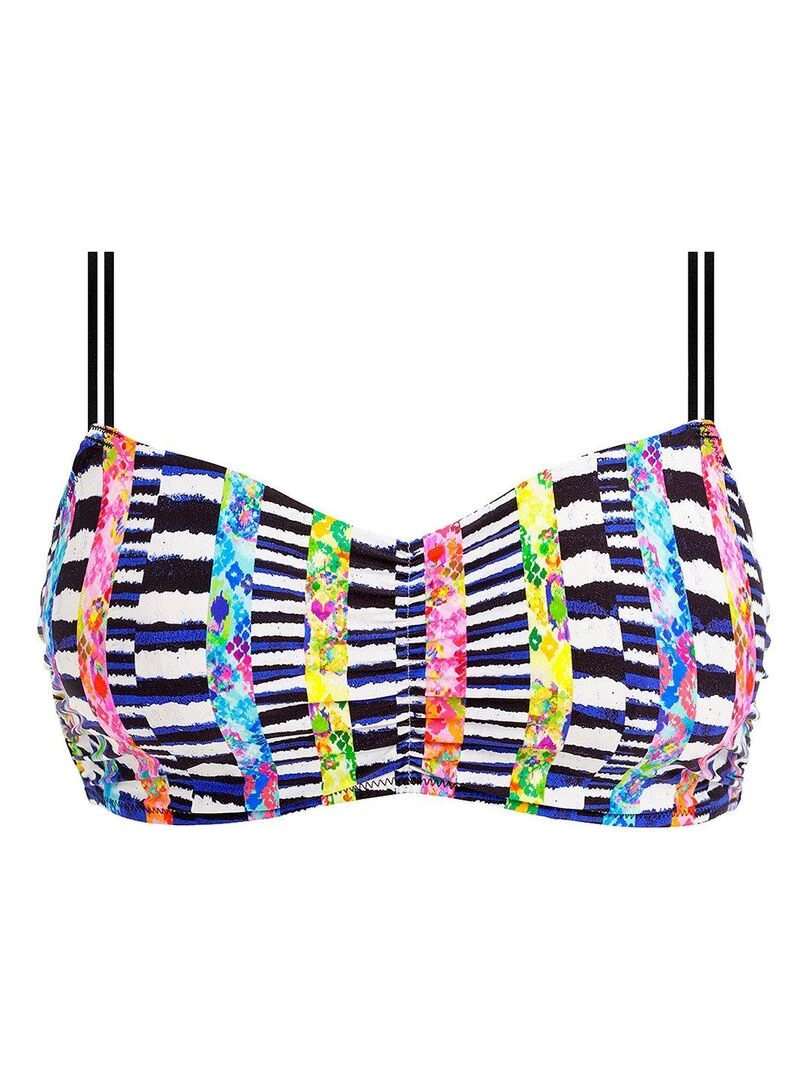 Haut de maillot brassière avec armatures Electro rave   Noir