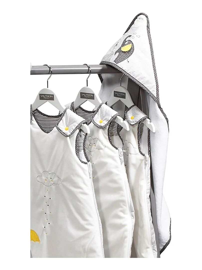 Cape de bain et gant de toilette Babyfan (75 x 75 cm)   Gris