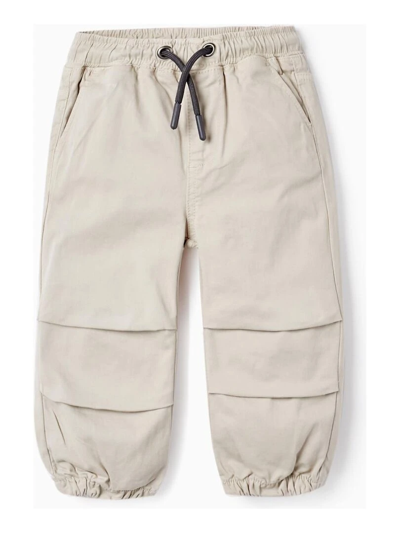 Pantalon de sport en sergé pour bébé fille NATURE TAKEOVER Gris clair