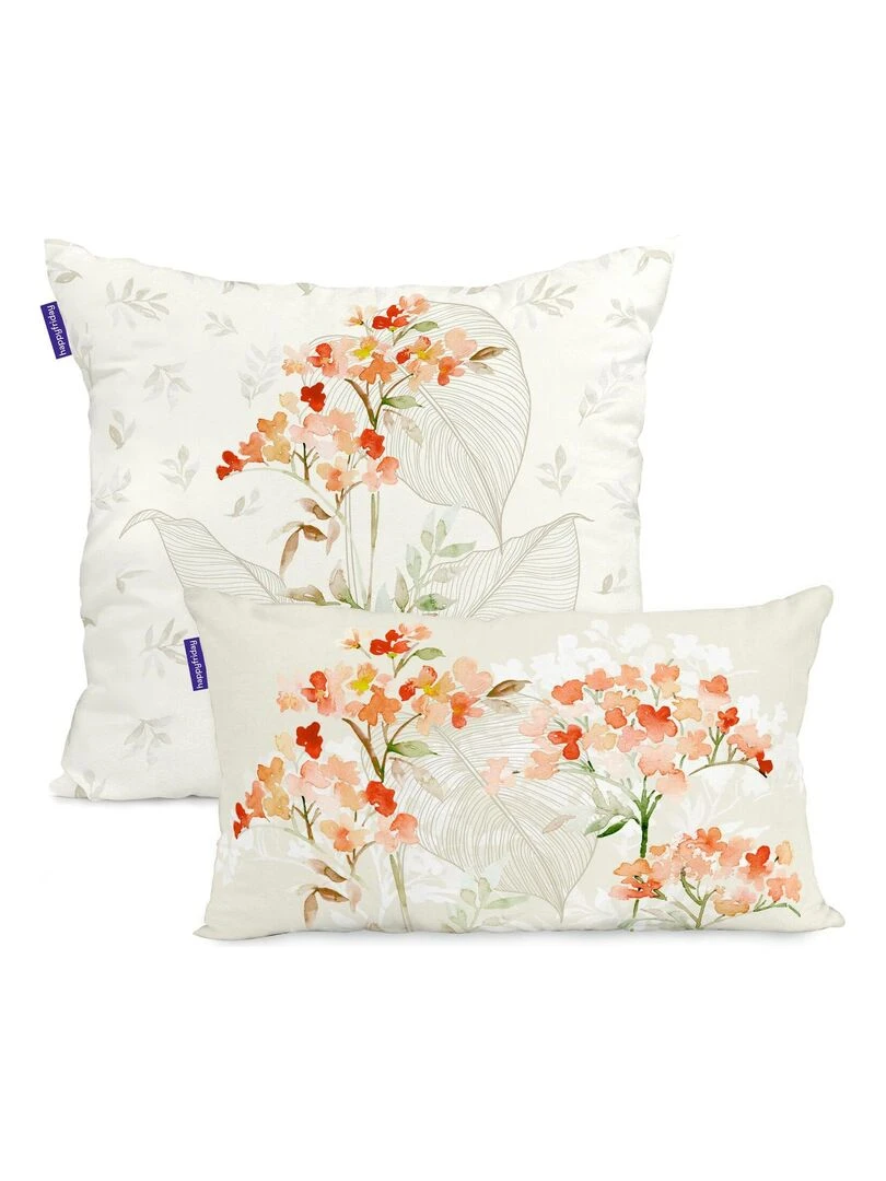 Housse de coussin Riomaggiore "Happyfriday" Blanc
