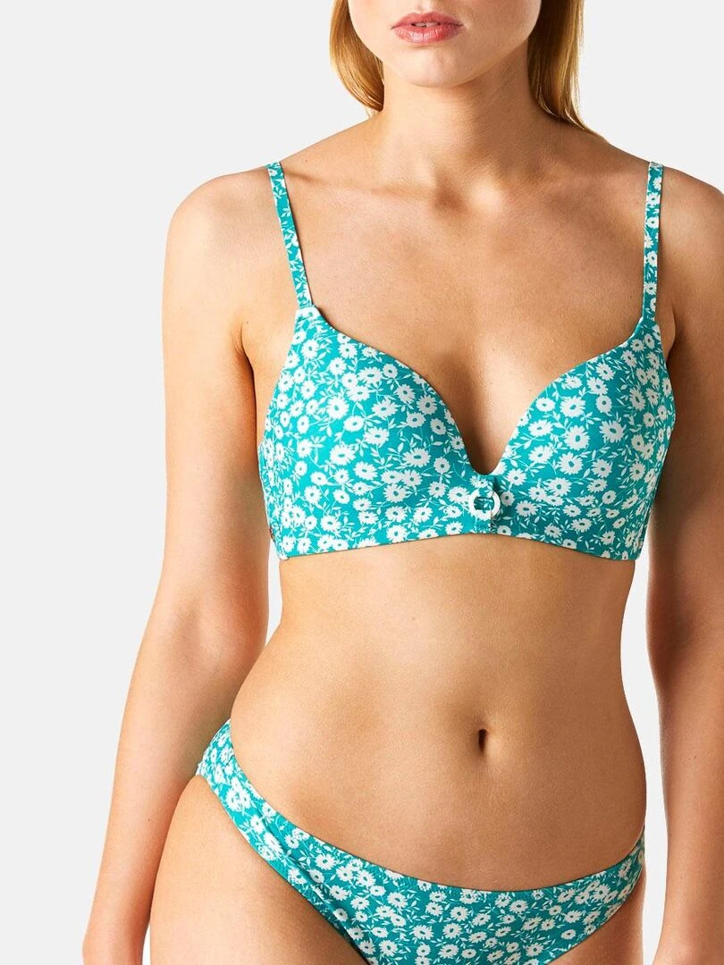 Haut de maillot coques souple LAGUNE   Brigitte Bardot Bain   Bleu