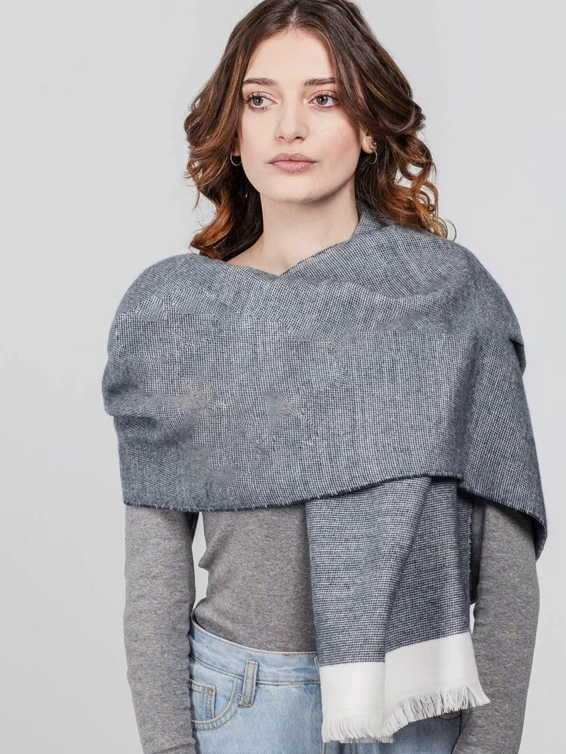 Châle Samara Fabriqué en France Gris
