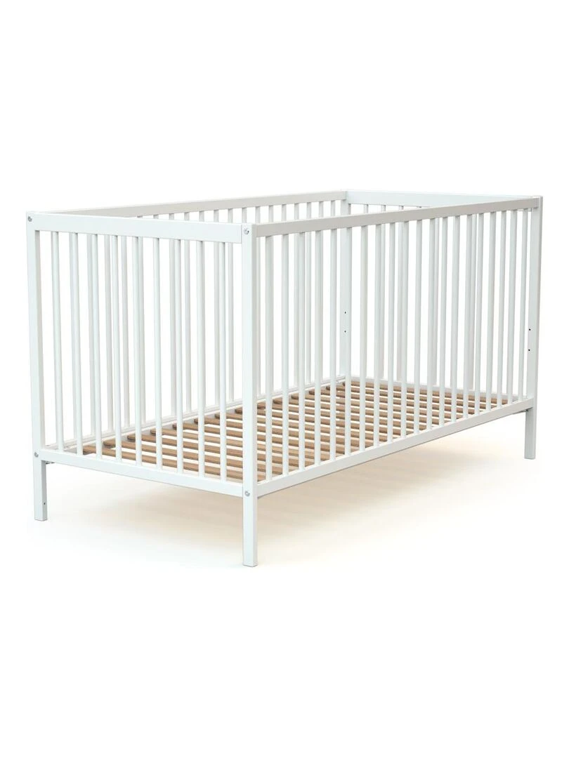 AT4    Lit bébé ESSENTIEL en bois   Blanc