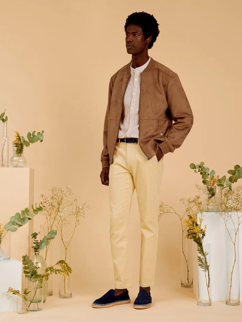 Blouson en suédine Camel