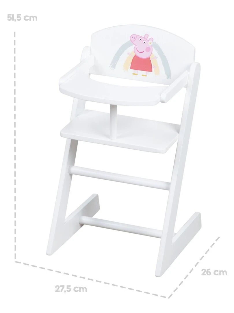 ROBA Chaise Haute et Coussin pour Poupées 'Peppa Pig' en Bois   Motif Truie   N/A