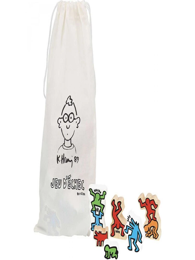 Jeu d'échecs grand modèle en coffret Keith Haring N/A