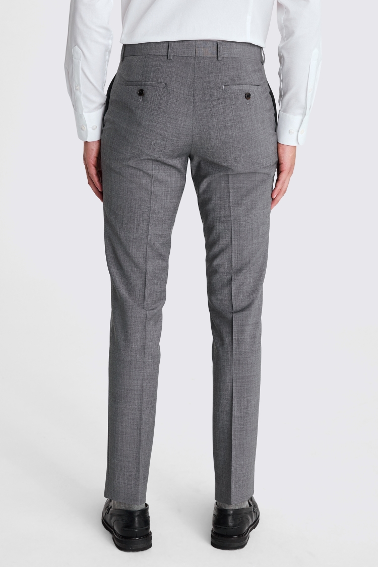 Slim Fit Taupe Matte Linen Trousers   Buy Online at Moss