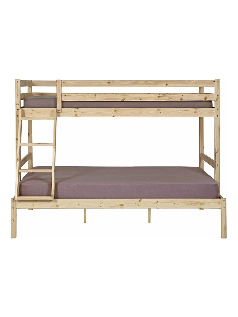 Pack lit superposé avec 2 matelas Julian   AKITEN RETAIL   Marron