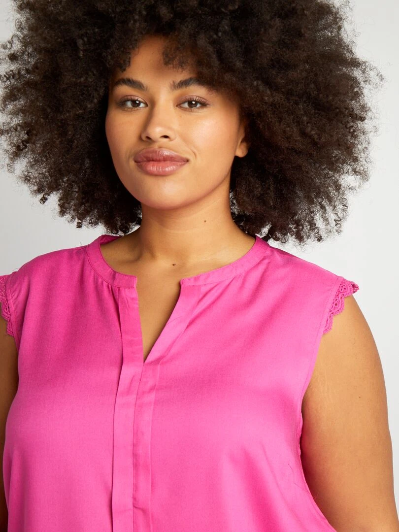 Blouse sans manches unie 'Only'   Rose