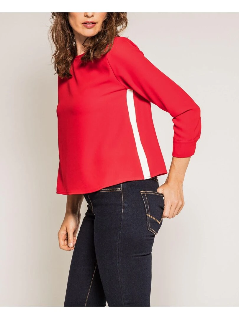 Blouse manches 3/4 ORKIE Rouge