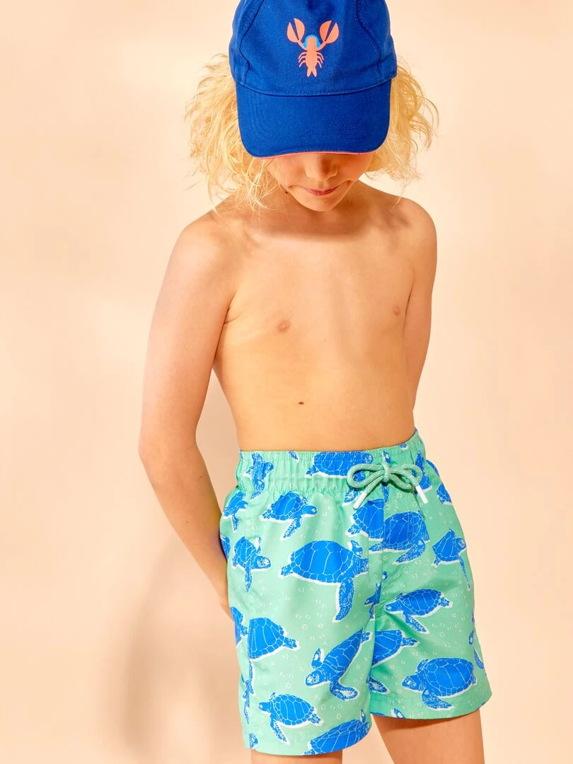 Lot 1 bob + 1 casquette imprimés   Bleu