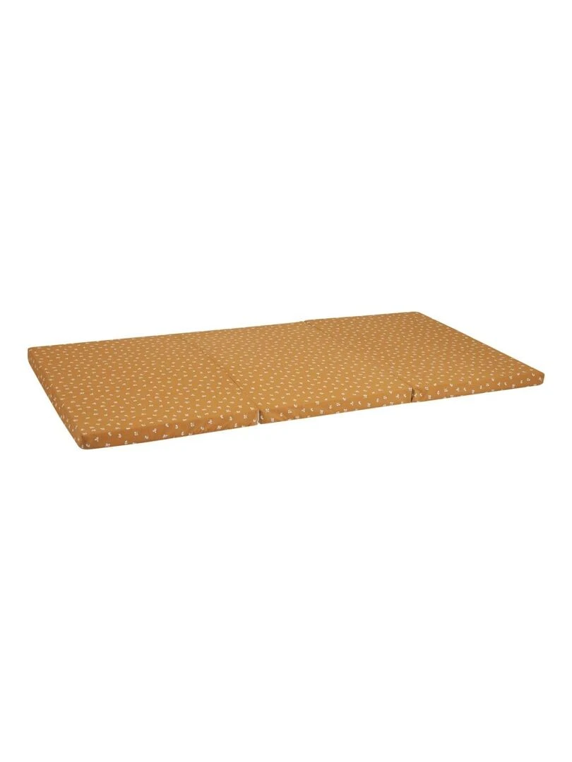 Candide   Matelas bébé pliant 3 parties 60x120cm camel fleuri   Marron caramel