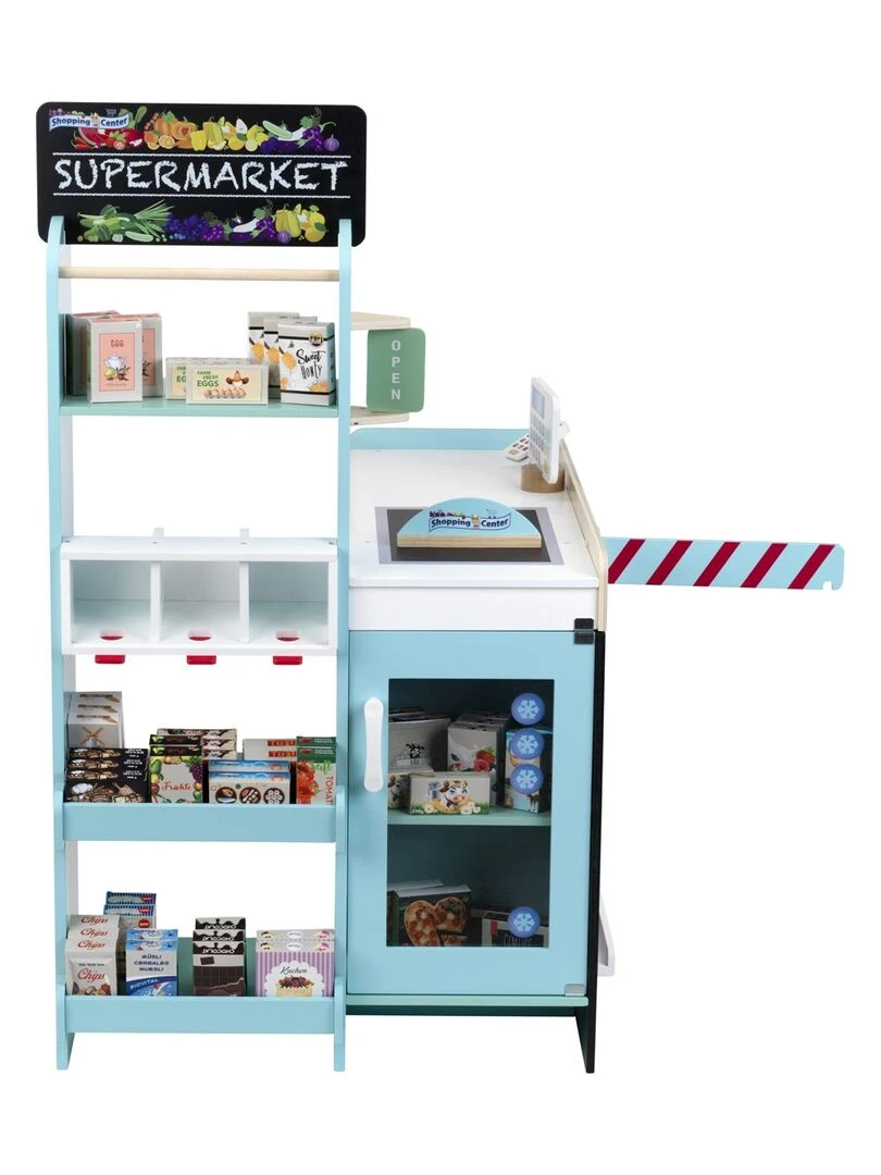 Supermarché en bois avec accessoires   N/A